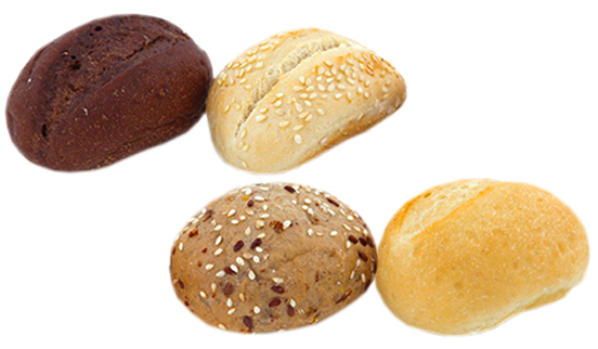BUN (8 cereals / Bavarian (malt / coriander) / French with sesame seeds / without sesame seeds)